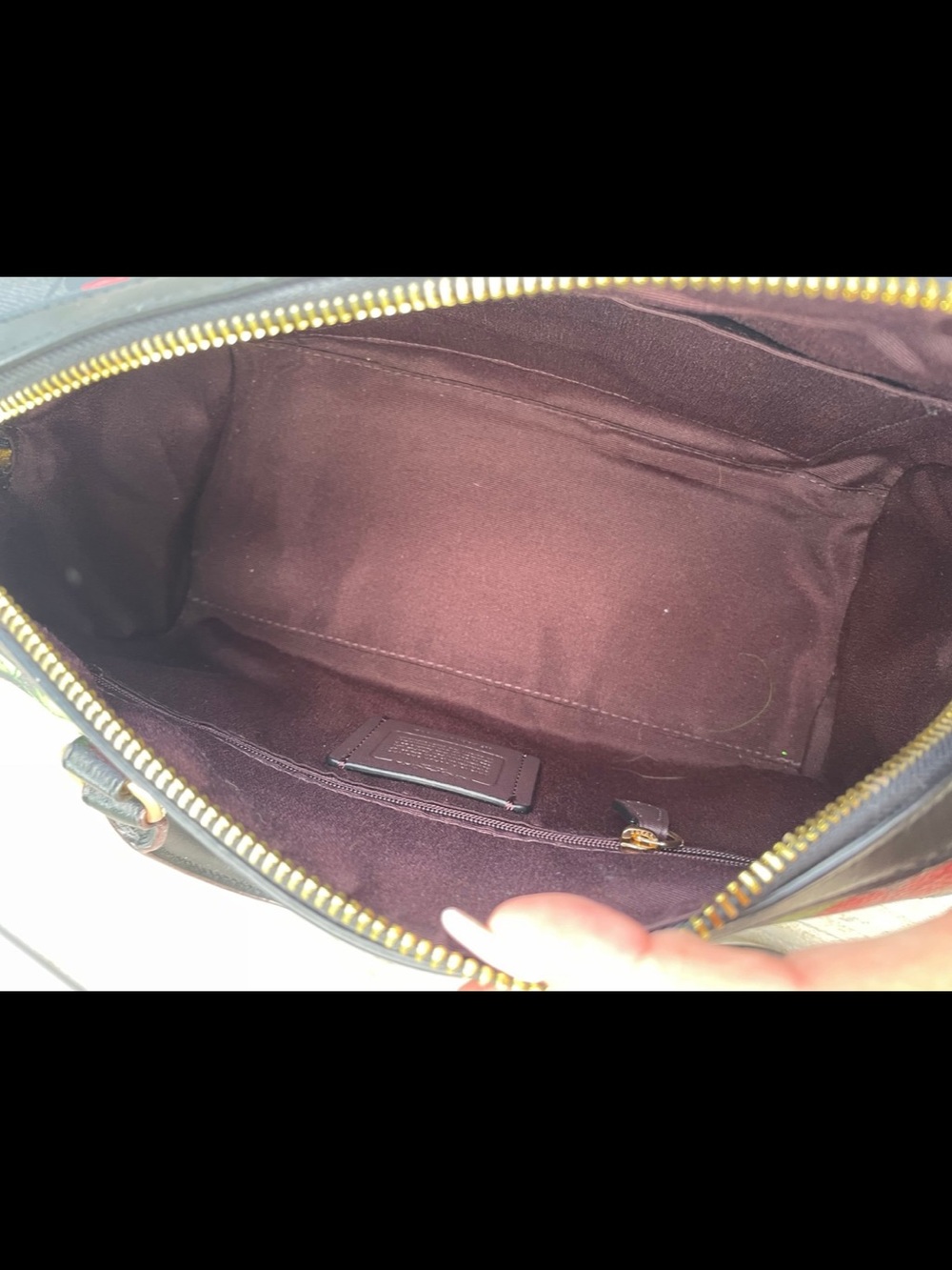 Coach Fairytale Black Medium Rowen with Red Rose Print - Picture 6 of 7